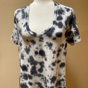 LA RELAXED HEAVY TIE DIE V-NECK TEE SHIRT SIZE MEDIUM NWT RETAIL $42
